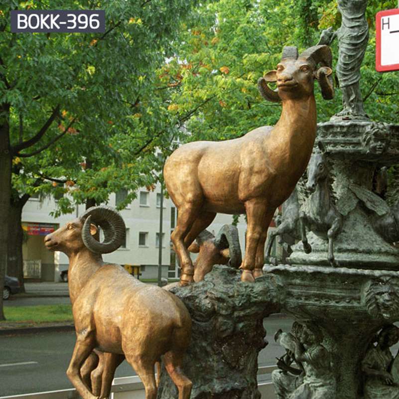 Outdoor Life Size Bronze Goat Statues for Garden for Sale