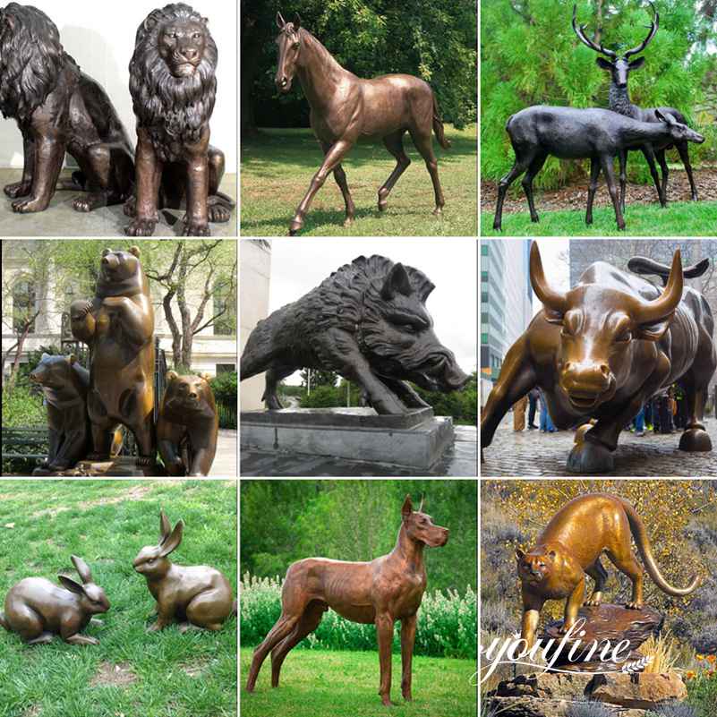 Outdoor Life Size Bronze Goat Statues
