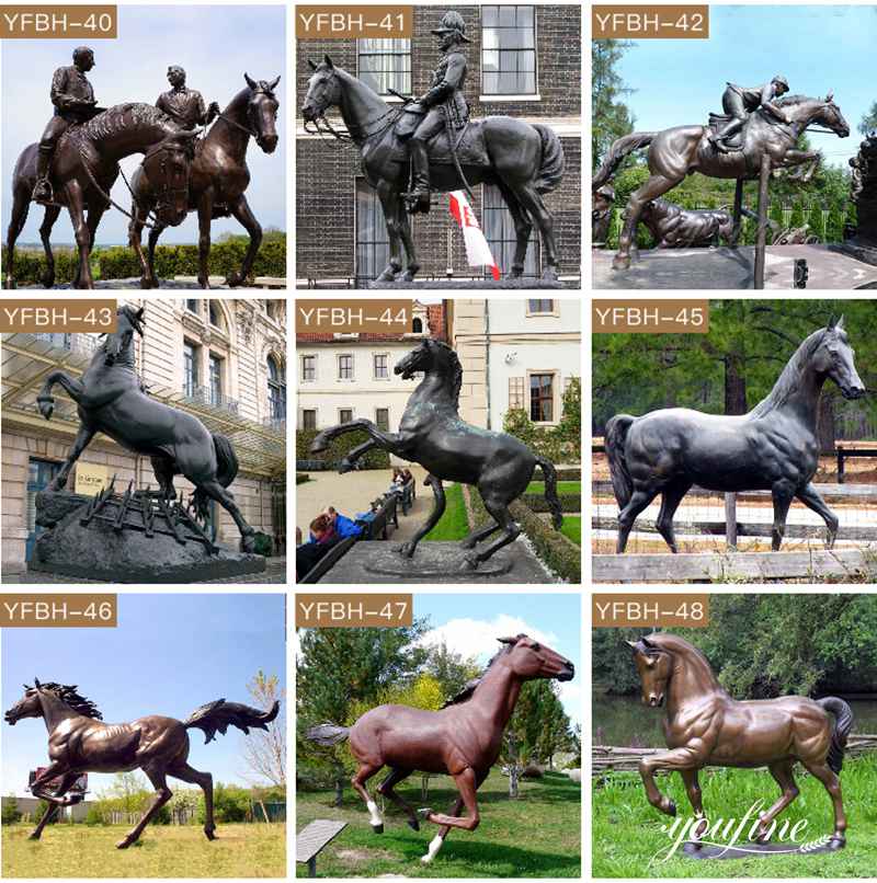 horse racing statues for sale