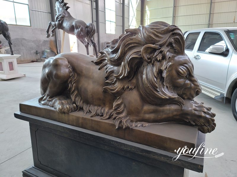 Life Size Bronze Lion Statue Outdoor Decor Factory Supply BOK1-056 (1)