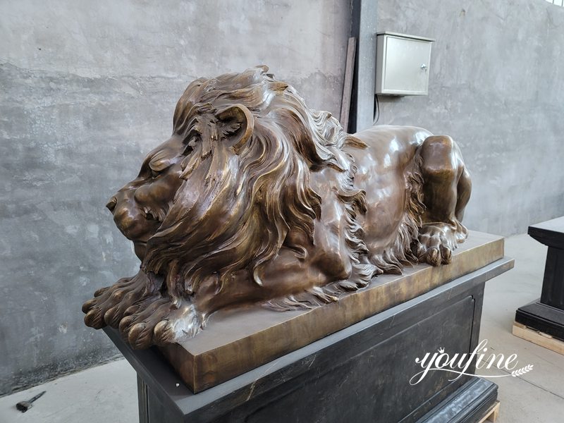 Life Size Bronze Lion Statue Outdoor Decor Factory Supply BOK1-056 (2)