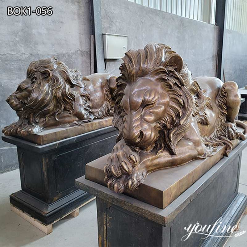 Life Size Bronze Lion Statue Outdoor Decor Factory Supply BOK1-056 (3)