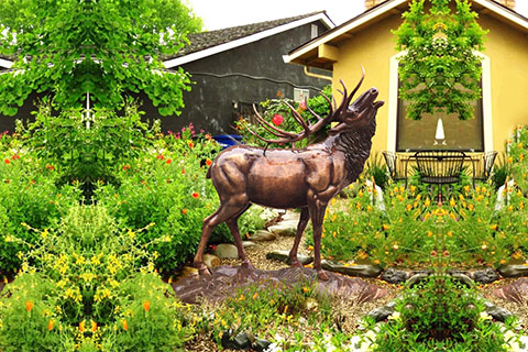 Life Size Antique Bronze Elk Statue Outdoor decor for sale BOK1-094