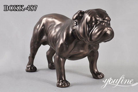 Life-size Bronze Guardian Bulldog Customized Garden Animal Statue for Sale BOKK-487