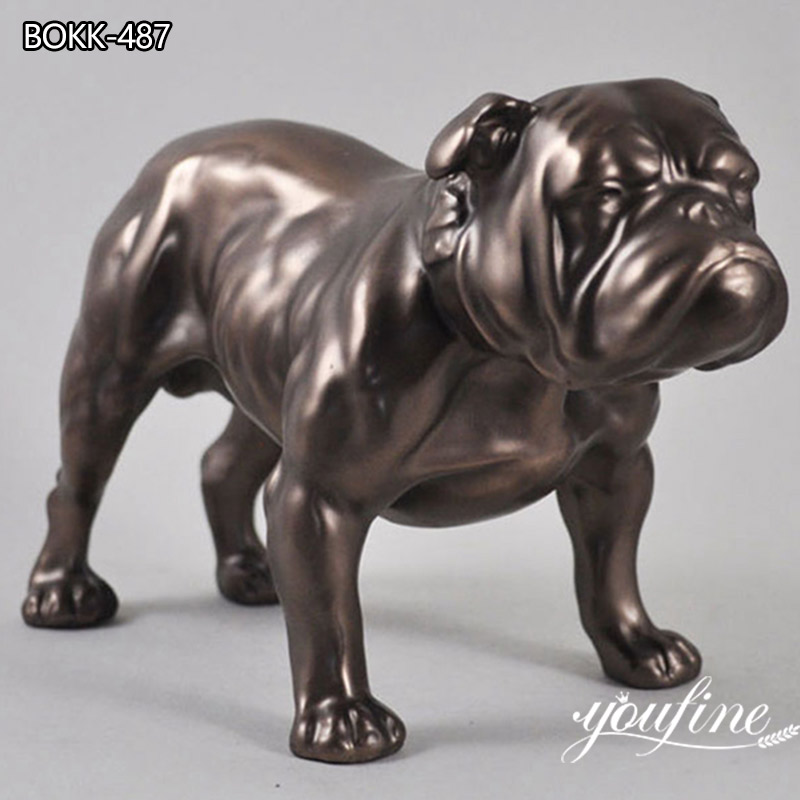 Life-size Bronze Guardian Bulldog Customized Garden Animal Statue for Sale