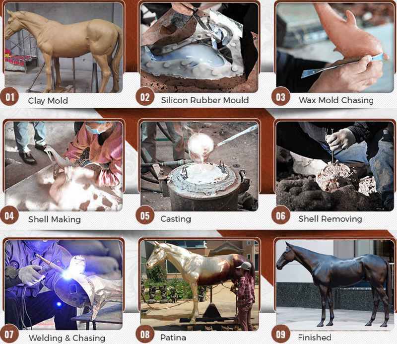 bronze racing horse with jocky statue design for sale