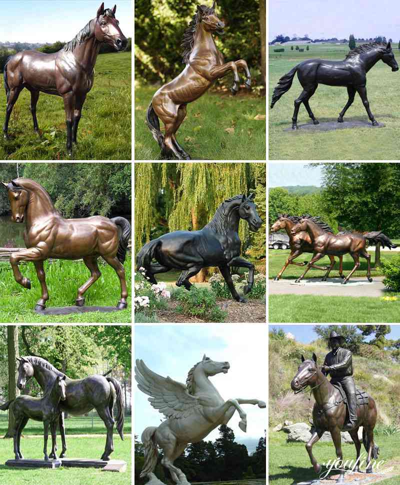 Life Size Decorative Casting Bronze Horse Statue for Garden Wholesale