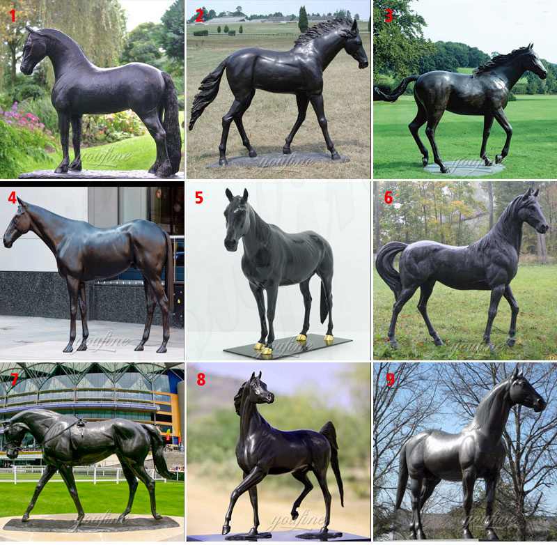 Life Size Decorative Casting Bronze Horse Statue for Garden Wholesale