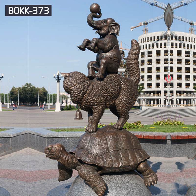 Casting Bronze Animal Statues Creative Outdoor Decor for sale