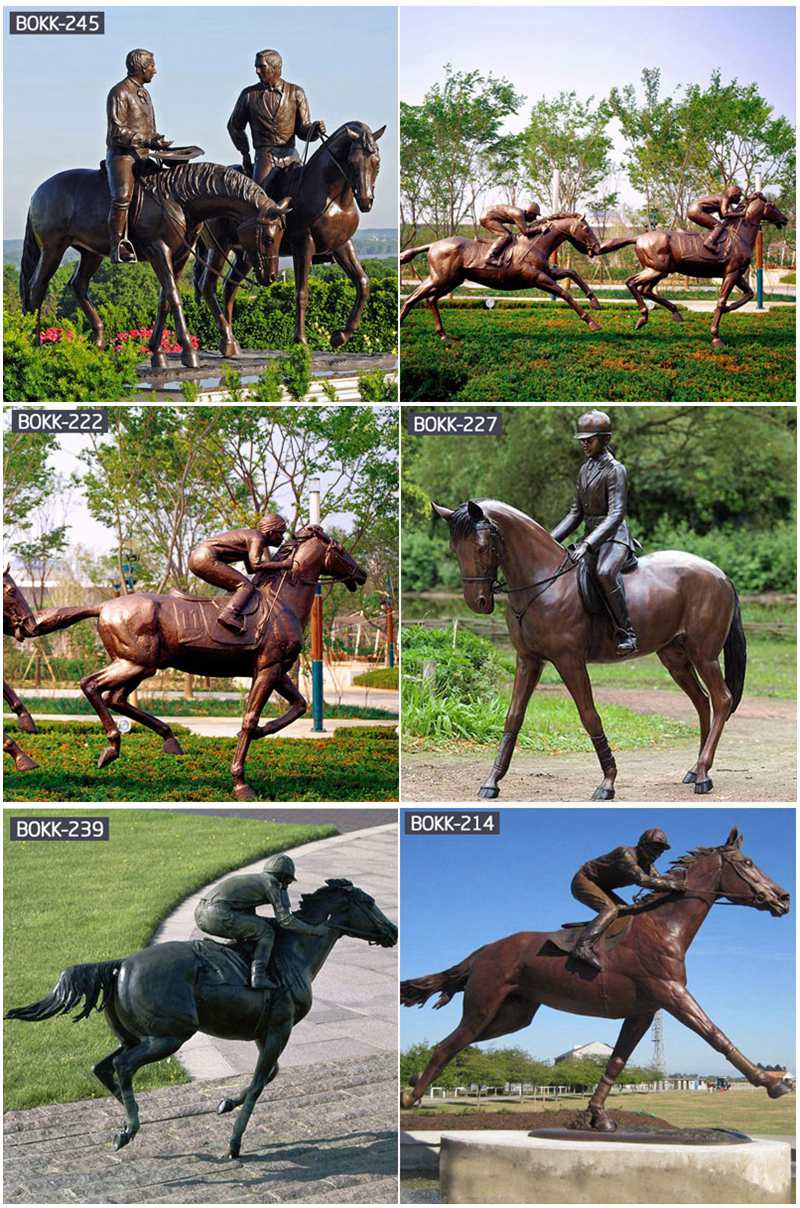 Large Bronze Horse Sculpture Square Decor factory supplier2