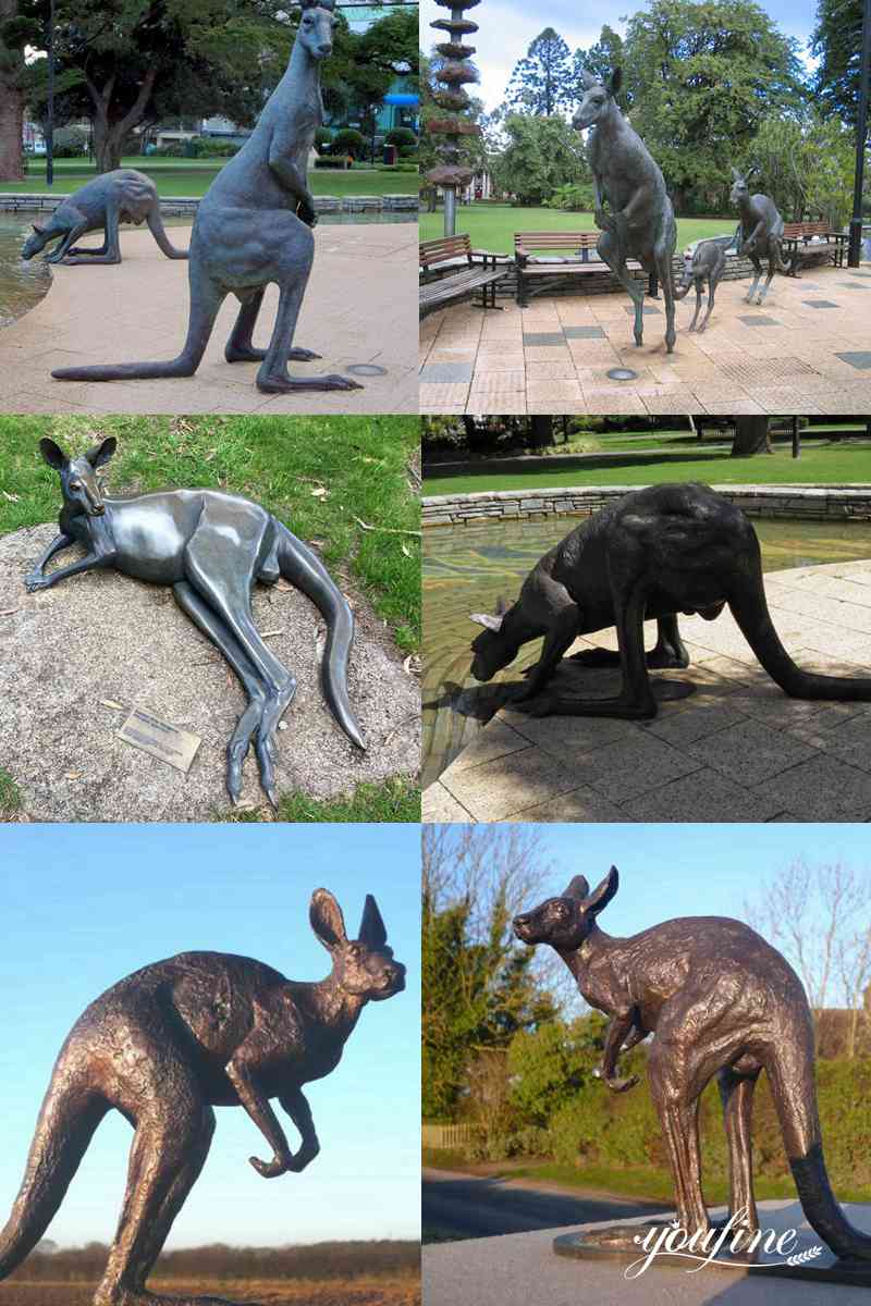 Bronze Kangaroo Sculpture - YouFine Sculpture (1)