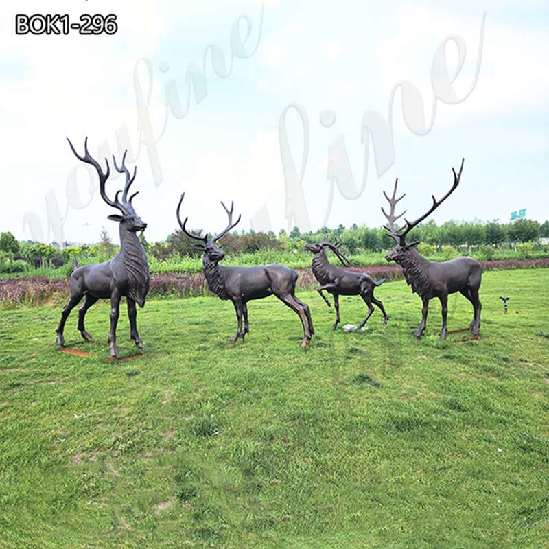 Life Size Bronze Elk Sculpture Outdoor Decor for Sale BOK1-296