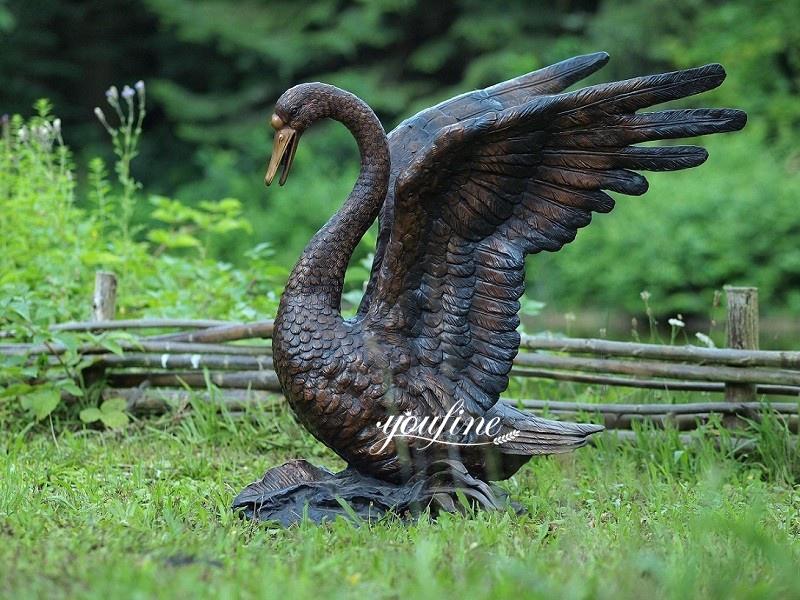 bronze swan sculpture-01-YouFine Sculpture