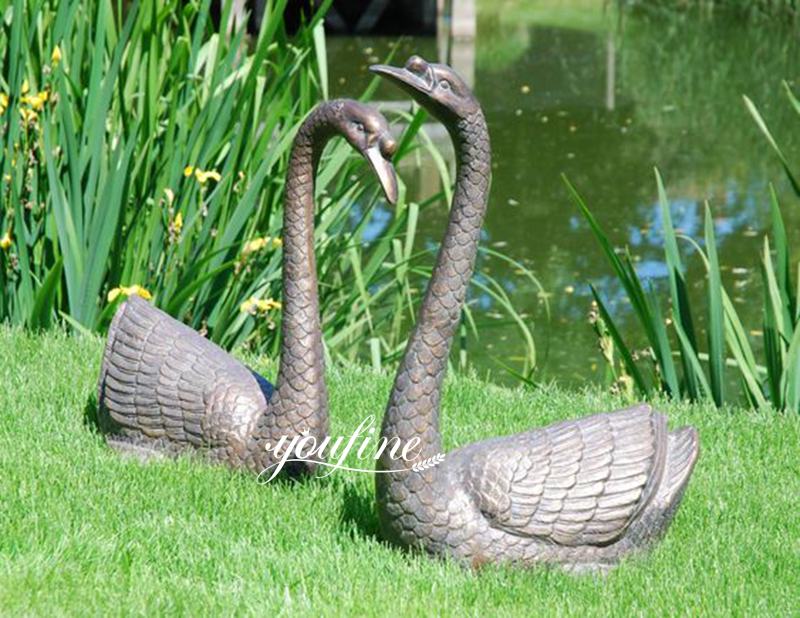 bronze swan sculpture-YouFine Sculpture
