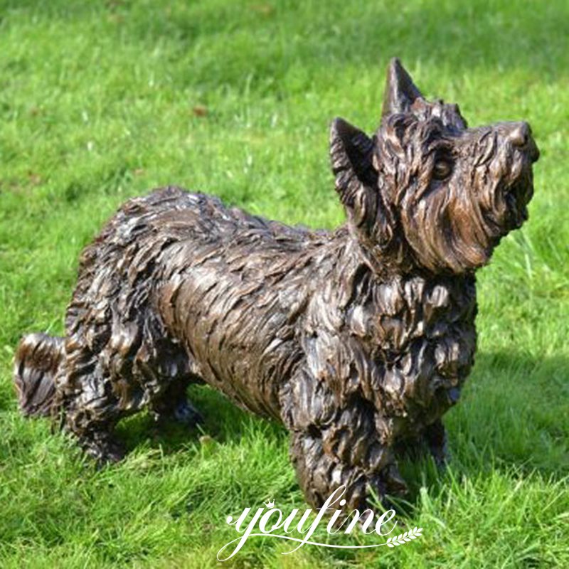 Description of Bronze Maltese Dog Sculpture