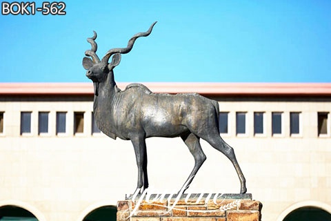 Wildlife Bronze Kudu Animal Sculpture Outdoor Decor for Sale BOK1-562