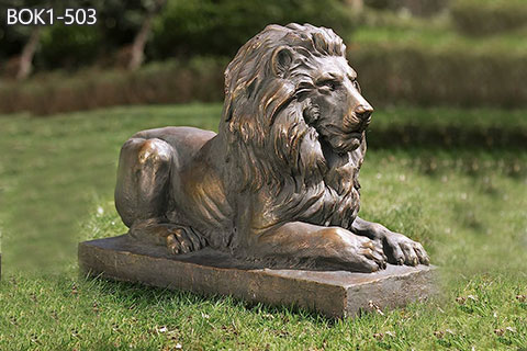 Outdoor Durable Bronze Lion Statue Garden Decor for Sale BOK1-503