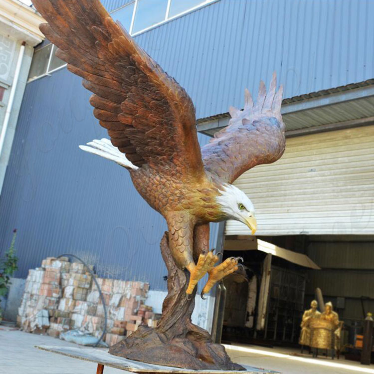 Large Outdoor Bronze Eagle Statue Wholesale Custom Made Brass Eagle Statue for Sale BOKK-601