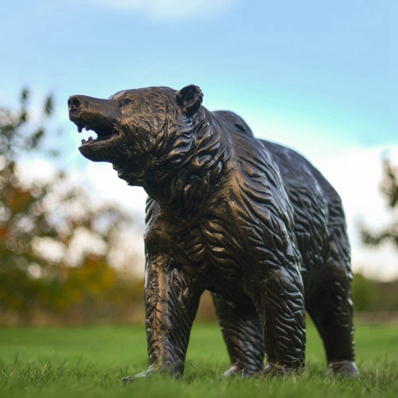 bronze bear sculpture